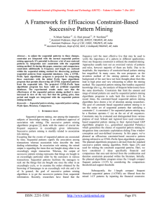 A Framework for Efficacious Constraint-Based Successive Pattern Mining