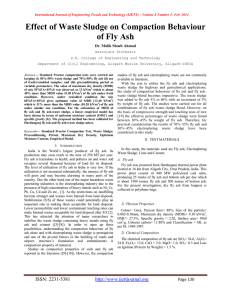 Effect of Waste Sludge on Compaction Behaviour of Fly Ash