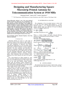 Designing and Manufacturing Square Microstrip Printed Antenna for