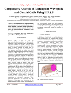 Comparative Analysis of Rectangular Waveguide and Coaxial Cable Using H.F.S.S