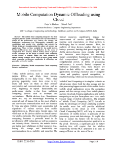 Mobile Computation Dynamic Offloading using Cloud