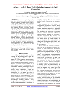 A Survey on QoS Based Task Scheduling Approach in Grid Computing