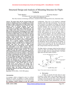 Structural Design and Analysis of Mounting Structure for Flight Vehicle  Yalla Shirley