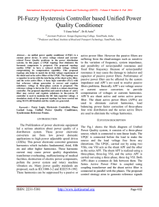 PI-Fuzzy Hysteresis Controller based Unified Power Quality Conditioner  T.Guna Sekar