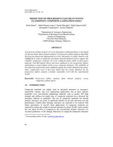 PREDICTION OF PROGRESSIVE FAILURE IN WOVEN GLASS/EPOXY COMPOSITE LAMINATED PANELS