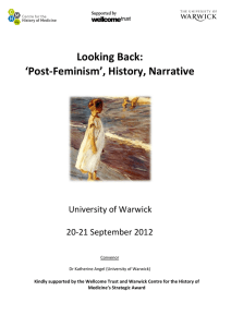 Looking Back: ‘Post-Feminism’, History, Narrative University of Warwick 20-21 September 2012