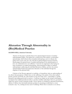 Alienation Through Abnormality in (Bio)Medical Practice