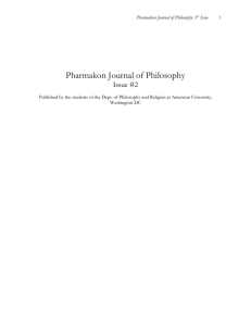 Pharmakon Journal of Philosophy Issue #2