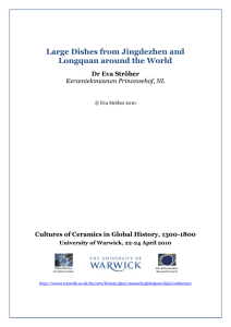 Large Dishes from Jingdezhen and Longquan around the World Dr Eva Ströber