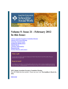 Volume 5: Issue 21 - February 2012 In this Issue:
