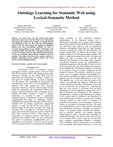 Ontology Learning for Semantic Web using Lexical-Semantic Method