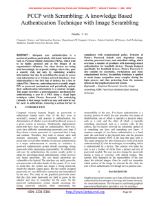 PCCP with Scrambling: A knowledge Based Authentication Technique with Image Scrambling