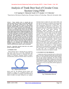 Analysis of Trunk Door Seal of Circular Cross Section Using FEM  —