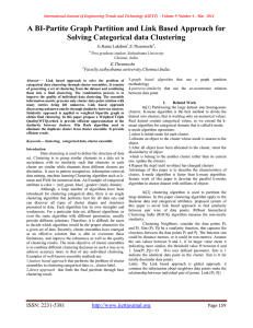 A BI-Partite Graph Partition and Link Based Approach for —