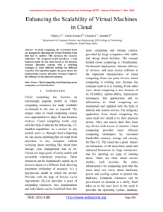 Enhancing the Scalability of Virtual Machines in Cloud Chippy.A , Ashok Kumar.P