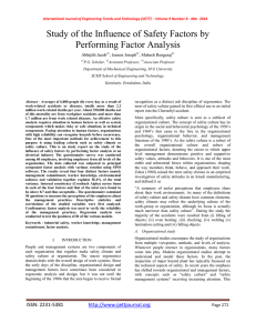 Study of the Influence of Safety Factors by Performing Factor Analysis