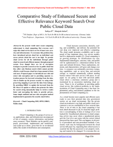 Comparative Study of Enhanced Secure and Effective Relevance Keyword Search Over