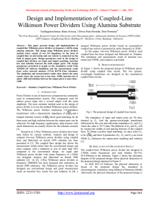 Design and Implementation of Coupled-Line Wilkinson Power Dividers Using Alumina Substrate