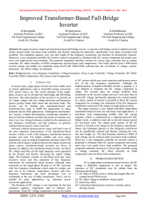 Improved Transformer-Based Full-Bridge Inverter