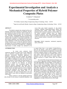 Experimental Investigation and Analysis a Mechanical Properties of Hybrid Polymer Composite Plates