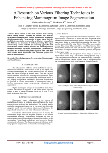 A Research on Various Filtering Techniques in Enhancing Mammogram Image Segmentation