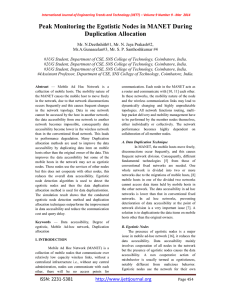 Peak Monitoring the Egotistic Nodes in MANET During Duplication Allocation