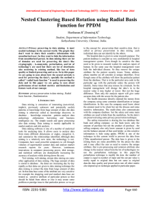 Nested Clustering Based Rotation using Radial Basis Function for PPDM Hariharan.R ,Durairaj.K