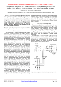 Analysis on Mitigation of Current Harmonics Using Shunt Hybrid Active