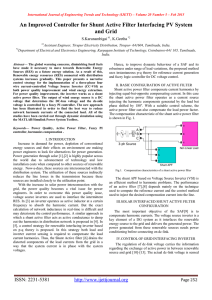 An Improved Controller for Shunt Active Filter Interfacing PV System S.Karunambigai