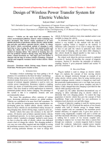 Design of Wireless Power Transfer System for Electric Vehicles Kalyani Ghate