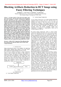 Blocking Artifacts Reduction in DCT Image using Fuzzy Filtering Techniques 5