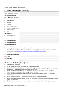 □ 1.  Entity submitting the case study