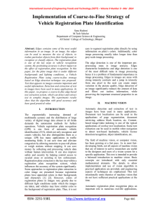 Implementation of Coarse-to-Fine Strategy of Vehicle Registration Plate Identification