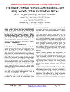 Multifactor Graphical Password Authentication System using Sound Signature and Handheld Device