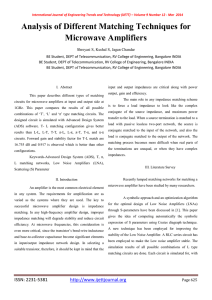 Analysis of Different Matching Microwave Amplifiers