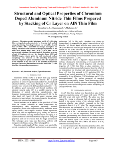 Structural and Optical Properties of Chromium