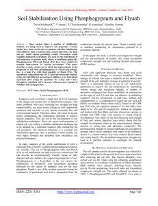 Soil Stabilisation Using Phosphogypsum and Flyash  Divya Krishnan.K , V.Janani