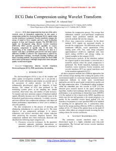 ECG Data Compression using Wavelet Transform  Suresh Patel , Dr. Ashutosh Datar