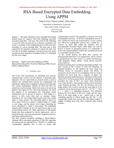 RSA Based Encrypted Data Embedding Using APPM  —