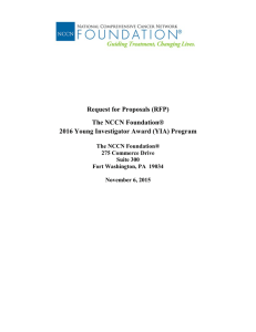 Request for Proposals (RFP) The NCCN Foundation®
