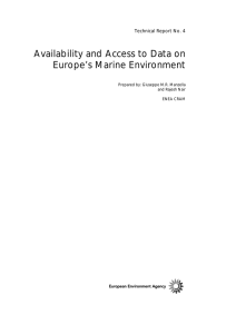 Availability and Access to Data on Europe’s Marine Environment