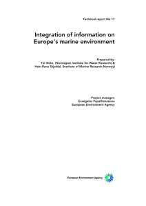 Integration of information on Europe’s marine environment