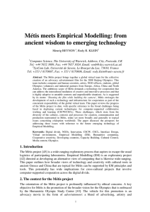 Métis meets Empirical Modelling: from ancient wisdom to emerging technology