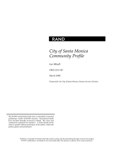 R  City of Santa Monica Community Profile