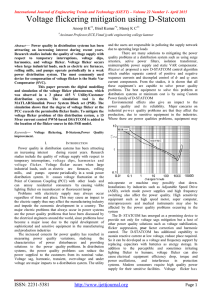 Voltage flickering mitigation using D-Statcom  —