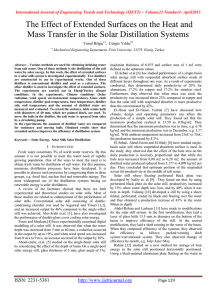 The Effect of Extended Surfaces on the Heat and