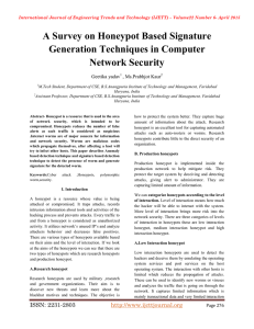 A Survey on Honeypot Based Signature Generation Techniques in Computer Network Security