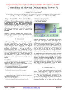 Controlling of Moving Objects using Power-Pc 7 - April 2015