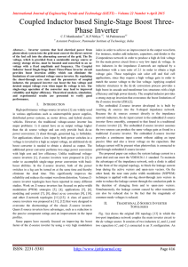 Coupled Inductor based Single-Stage Boost Three- Phase Inverter