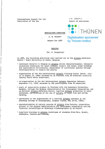 C.M. 1986/F:l International Council for the Exploration of the Sea Report of Activities